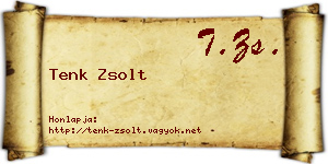 Tenk Zsolt névjegykártya